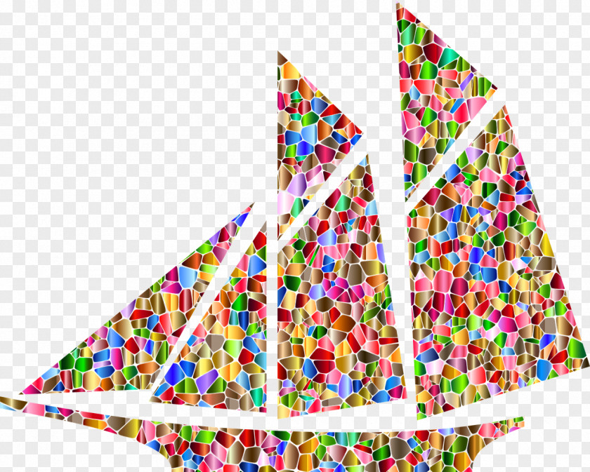 Colorful Decoration Ship Sailboat PNG