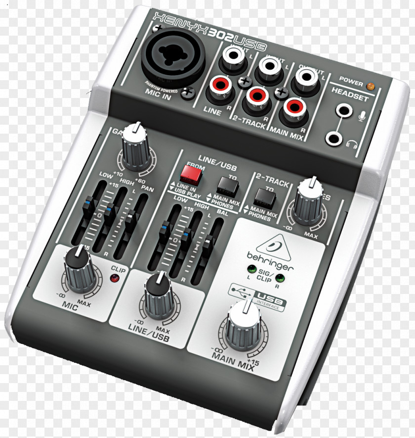 Mixer Audio Mixers Microphone Behringer Sound PNG