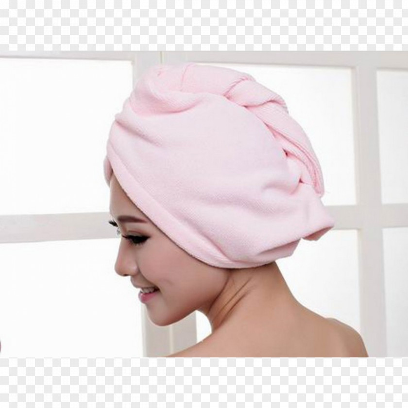 Turban Towel Microfiber Hair Drying Cap PNG