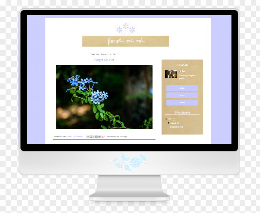 Forget Me Not Watercolor Multimedia Computer Monitors Website Product PNG