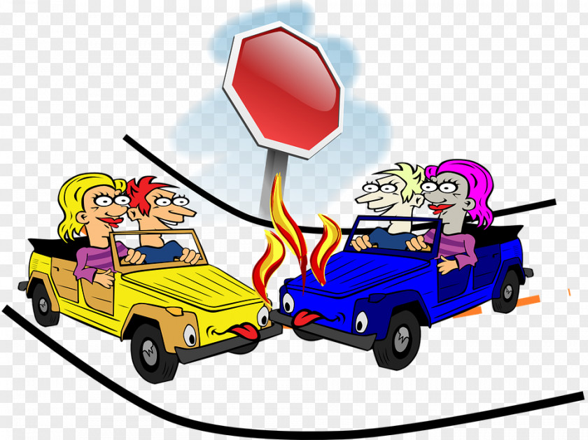 Intersection,Traffic Accident,Crash Traffic Collision Accident Cartoon Clip Art PNG