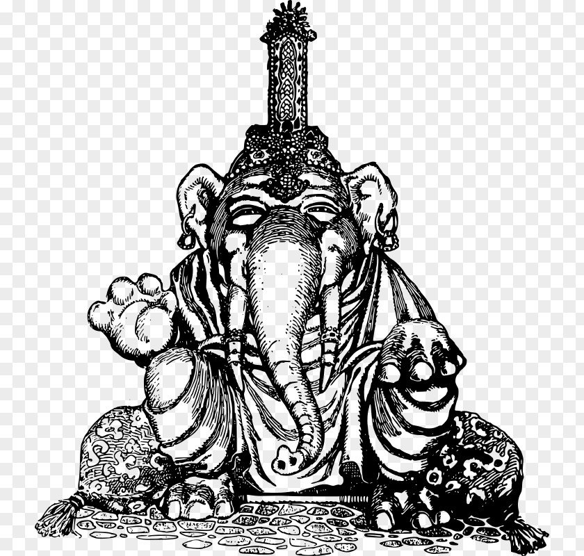 King Clipart African Elephant Drawing Elephantidae White Clip Art PNG
