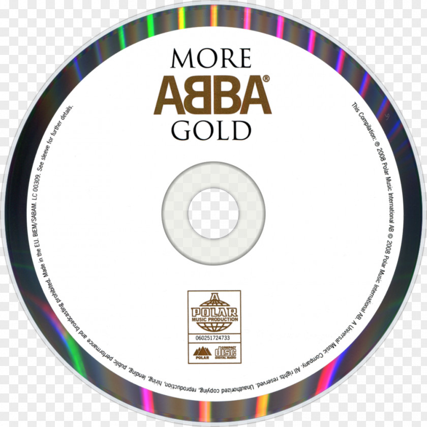 Compact Disc 20th Century Masters: The Millennium Collection: Best Of ABBA Building Gold: Greatest Hits PNG disc of Hits, Gold music clipart PNG