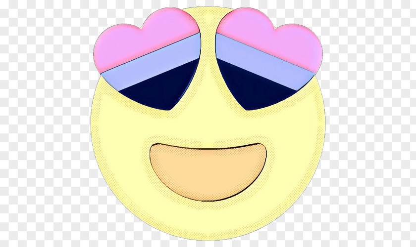 Glasses Heart Smiley Face Background PNG