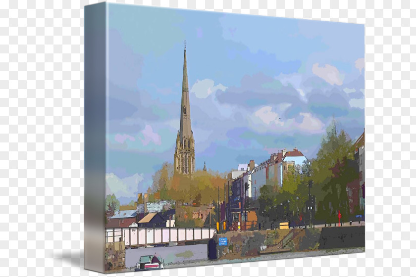 Painting Steeple Sky Plc PNG