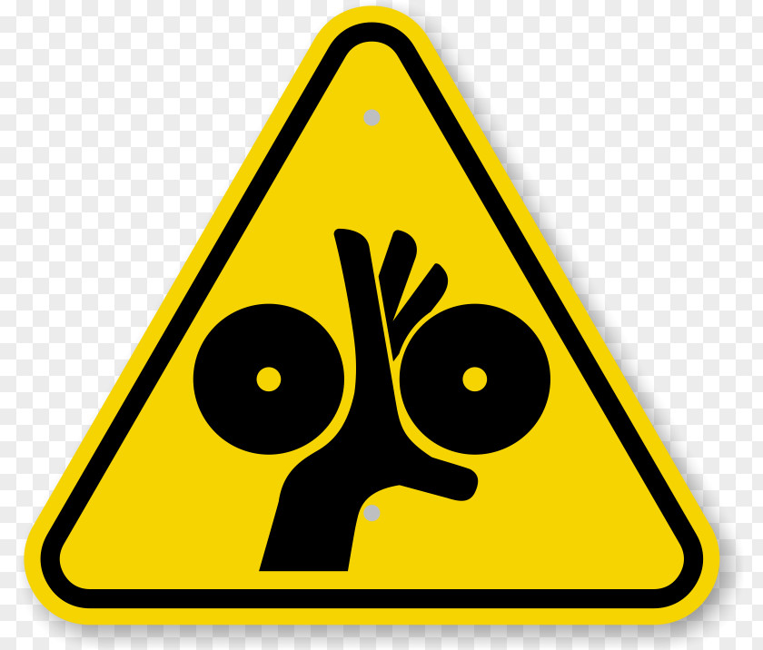 Pinch Point Warning Sign Symbol Clip Art PNG