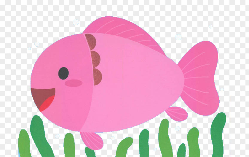 Swimming Fish Purple Clip Art PNG