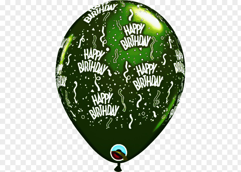 Party Supply Green Happy Birthday Balloons PNG
