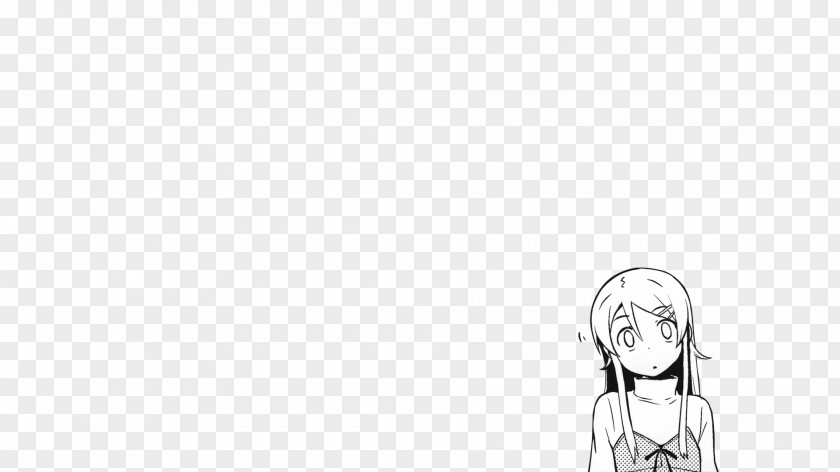 Oreimo Black And White Monochrome Photography Homo Sapiens Facial Expression Smile PNG