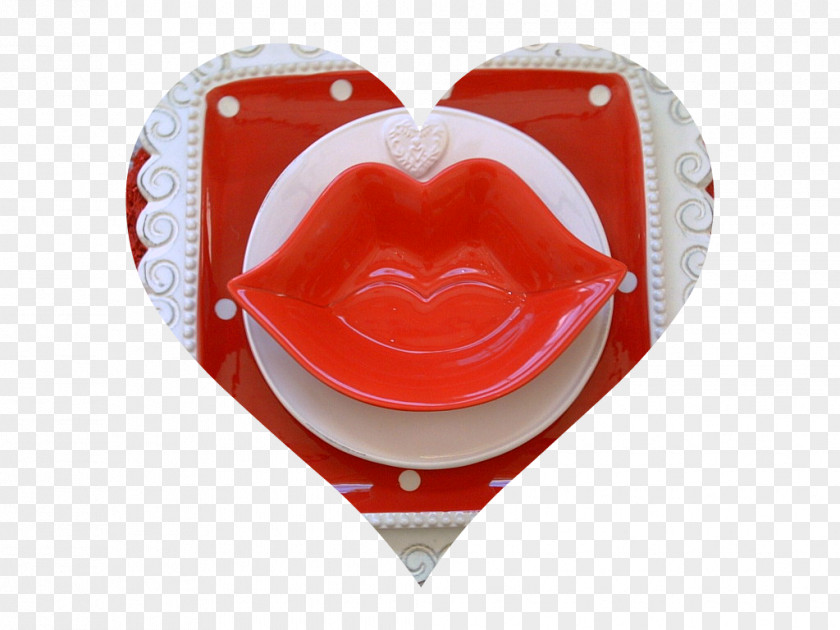 Red Lips Valentine's Day Supper Heart Hershey's Kisses PNG