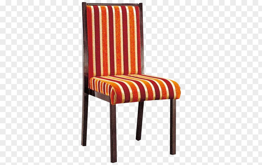 Striped Material Garden Furniture Chair PNG