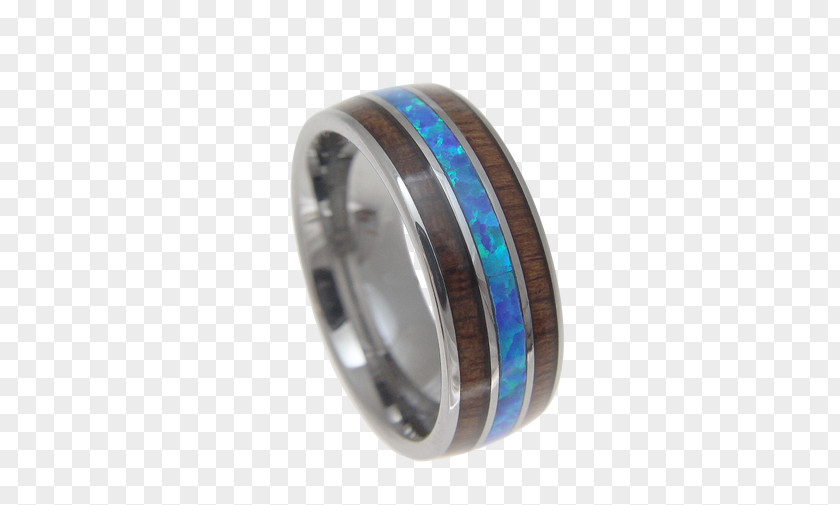 Tungsten Carbide Wedding Ring Turquoise Inlay PNG