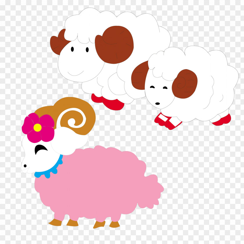 Cartoon Antelope Sheep Image Color PNG