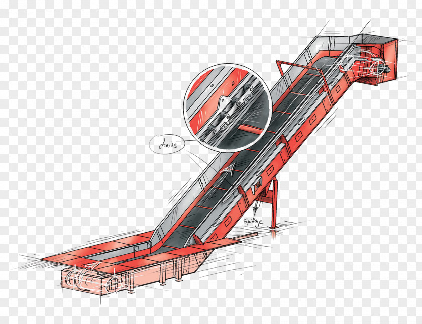 Chain Conveyor Belt System Machine PNG