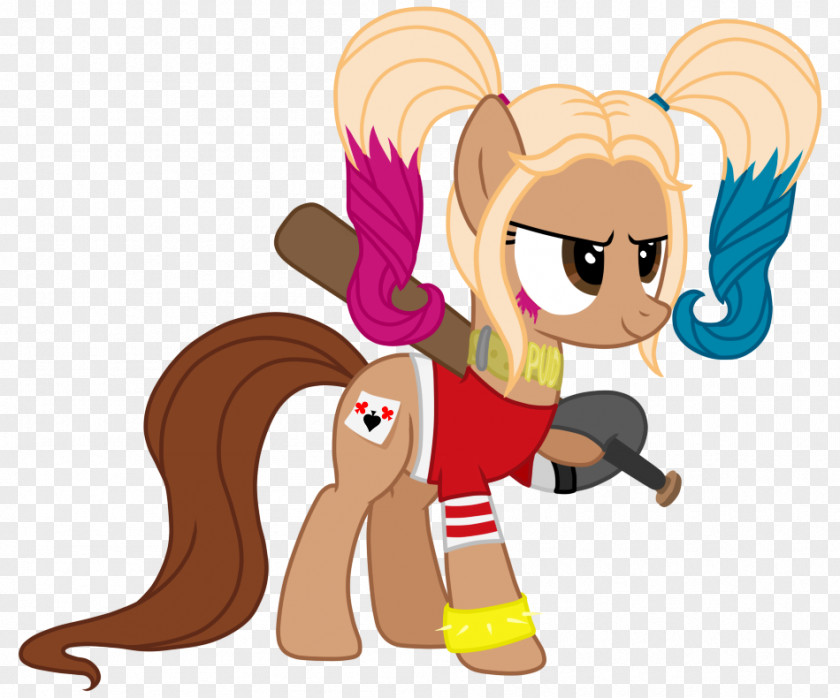 Cute Harley Quinn Costumes Pony Drawing Fan Art Illustration PNG