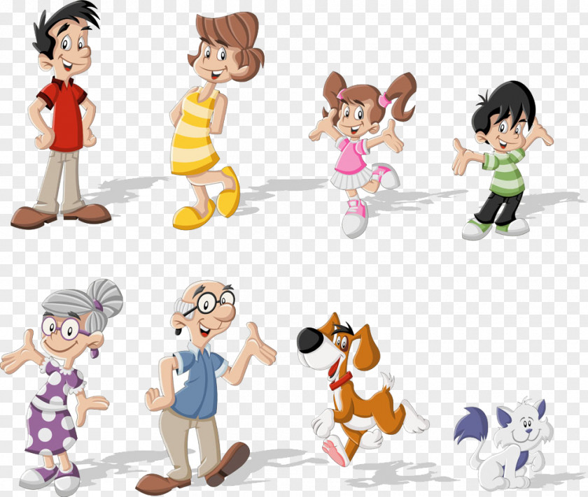 Enjoyable Family Cartoon Royalty-free Clip Art PNG