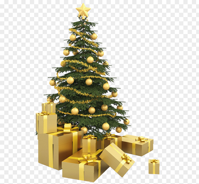 Santa Claus Artificial Christmas Tree Gift PNG