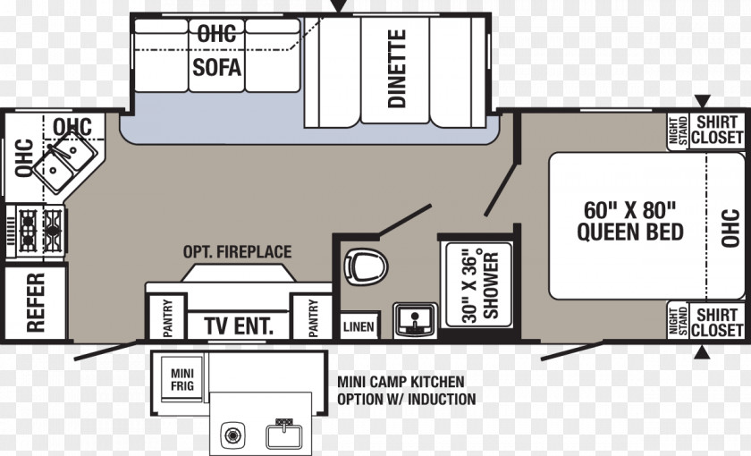 Travel Class Caravan Floor Plan Campervans Fifth Wheel Coupling Trailer PNG