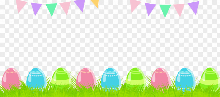 EASTER Easter Bunny Egg Banner Clip Art PNG