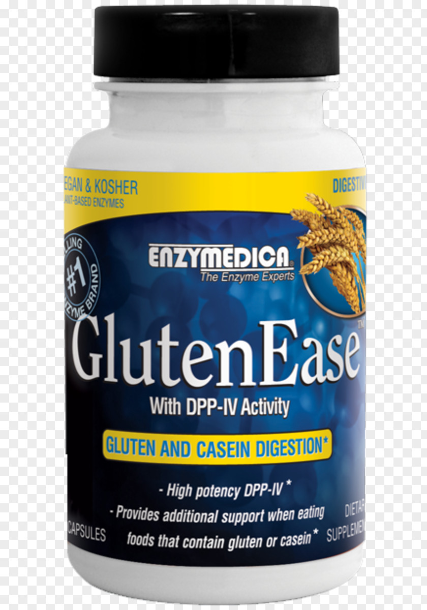 Wheat Allergy Dietary Supplement Capsule Gluten Enzyme Digestion PNG