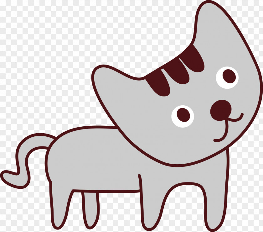 Cartoon Cat Whiskers Dog Clip Art PNG