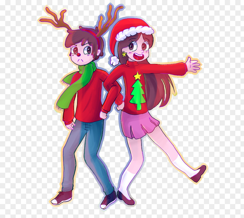 Gravity Fall Dipper Pines Mabel Christmas Drawing DeviantArt PNG