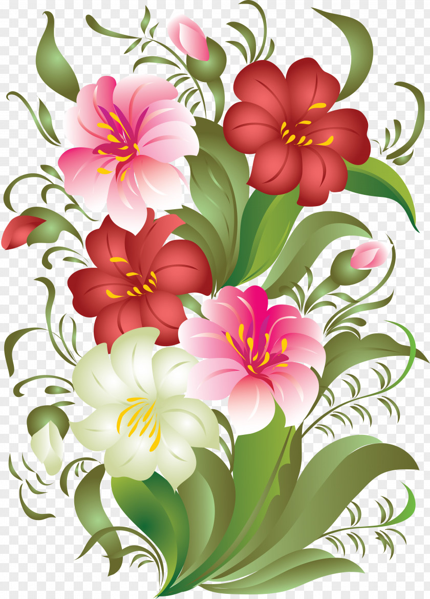 Vector Flowers Cross-stitch Embroidery Clip Art PNG