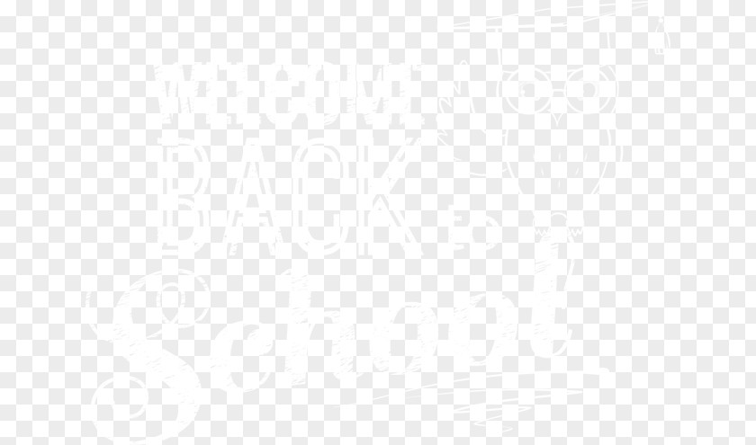 Welcome Back To School White Black Pattern PNG