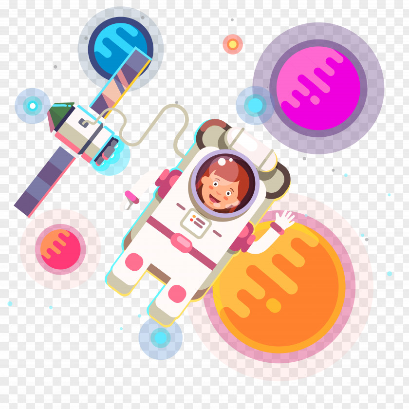 Cartoon Astronaut And Rocket Vector Material Lista De Espaxe7onaves Tripuladas Icon PNG