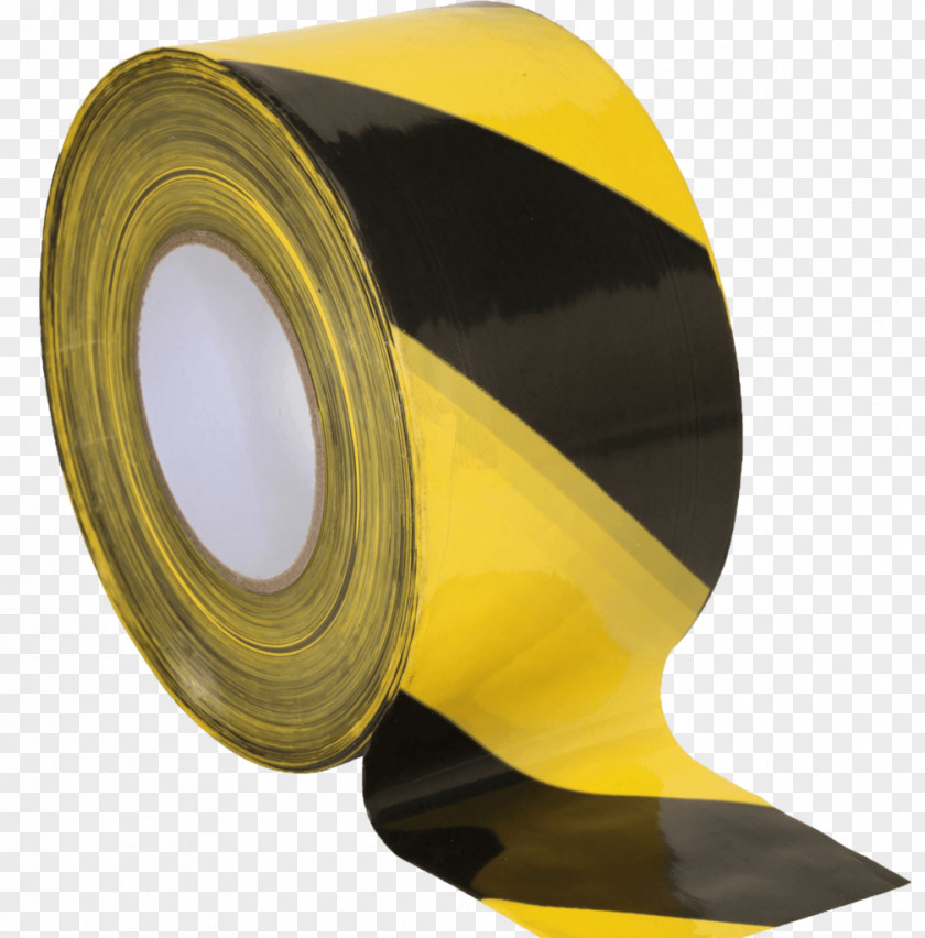 Caution Tape Adhesive Barricade Hazard Yellow Gaffer PNG