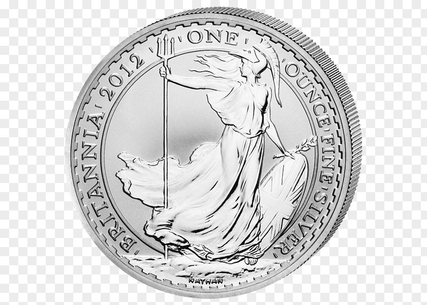 Silver Britannia Bullion Coin PNG