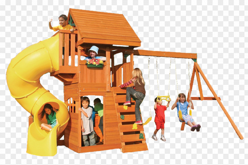 Climbing Swing Outdoor Playset Jungle Gym Wood PNG