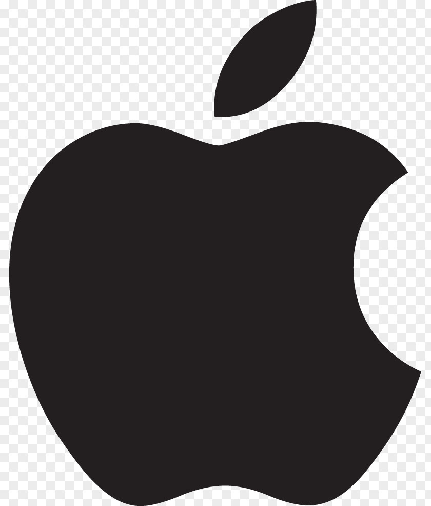 Pure Black Apple Logo Material Icon PNG