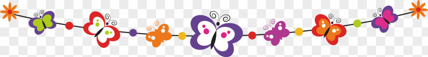 Butterfly Bunting Flag Pull PNG