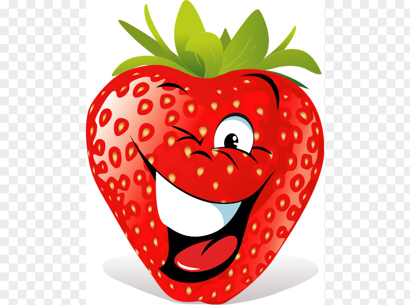 Fruit Cartoon Pictures Smiley Strawberry Clip Art PNG