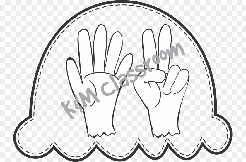 Line Art Carnivora Thumb White PNG