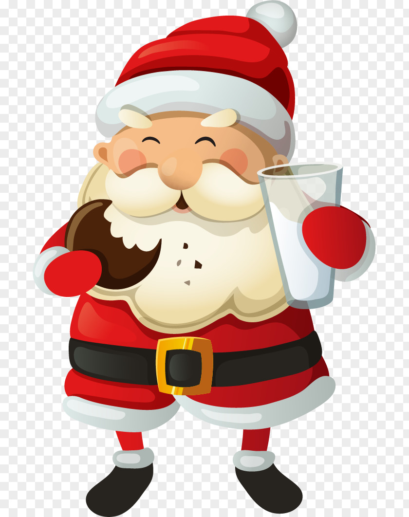 Santa Claus Christmas Cake Card PNG