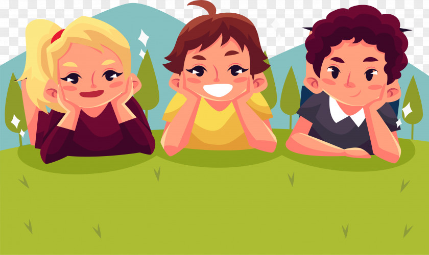 Three Good Friends Clip Art PNG