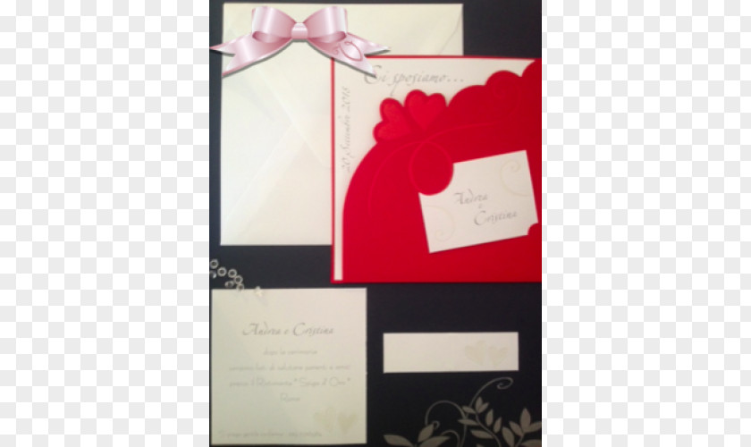 Wedding Invitation Red Convite White PNG