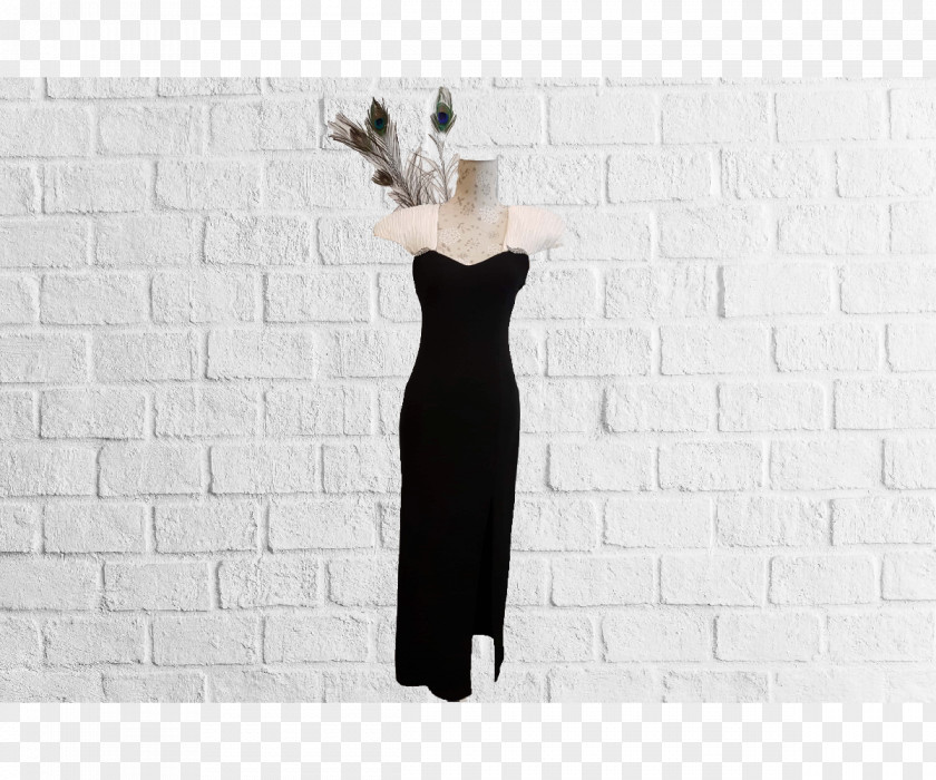 Dress Little Black Shoulder M PNG