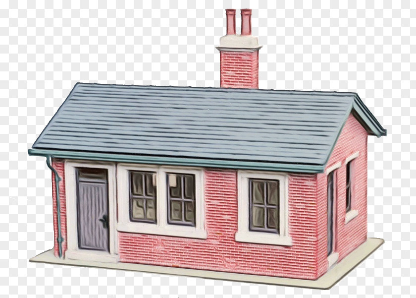 Playhouse Building Watercolor Background PNG
