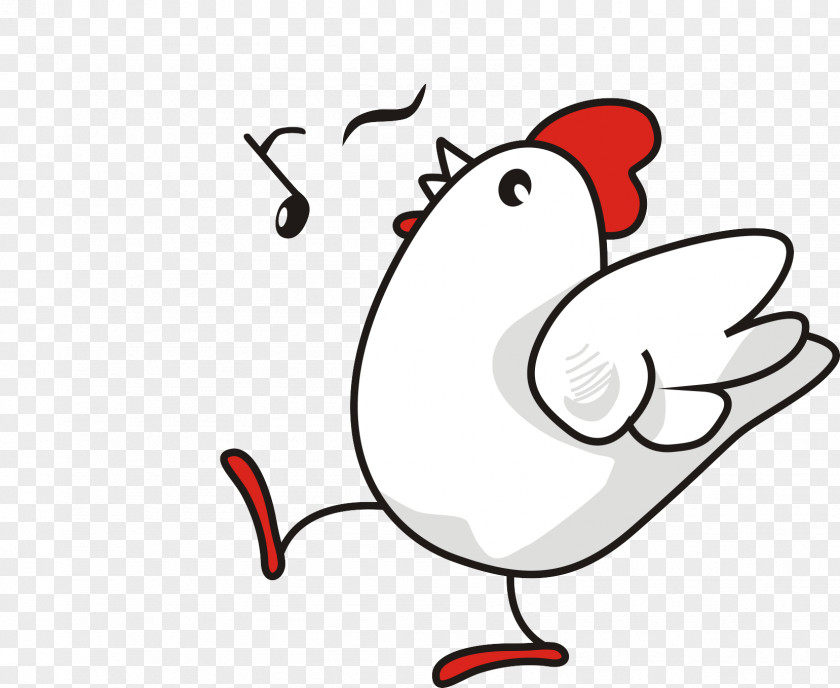 Singing Cock Chicken Cartoon Download PNG