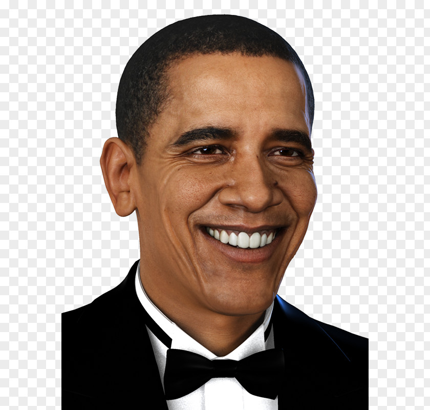 Barack Obama 3D Selfie Portrait Computer Graphics PNG