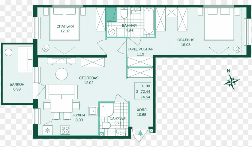 Design Floor Plan Line PNG