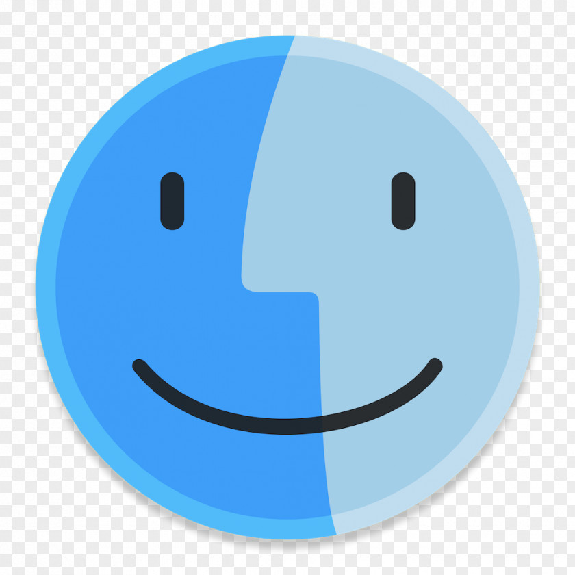 Finder 1 Blue Emoticon Smiley PNG