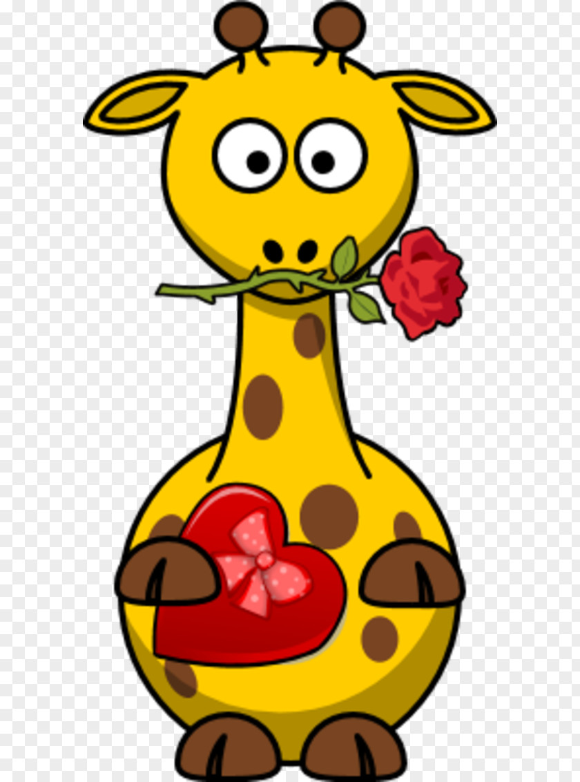 Funny Valentine Clipart Giraffe Okapi Free Content Clip Art PNG