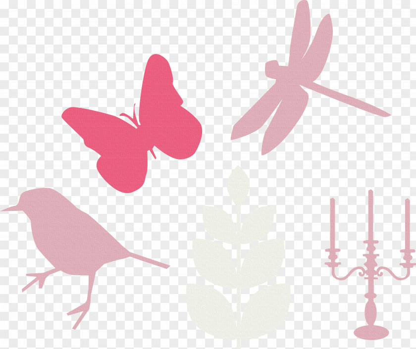 Hand-painted Bird Butterfly Dragonfly Wing Clip Art PNG