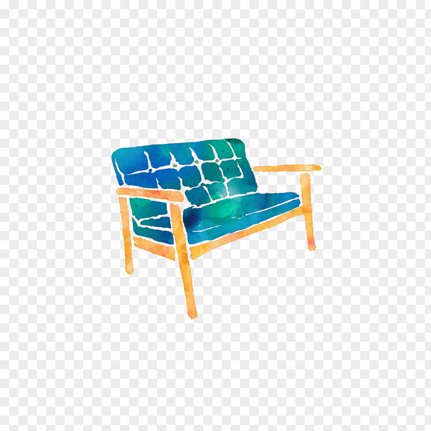 Hand-painted Sofa Couch Furniture Table Chair PNG