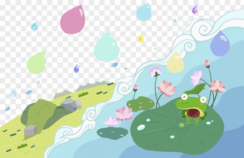 Lovely Frog Edible Floral Design PNG