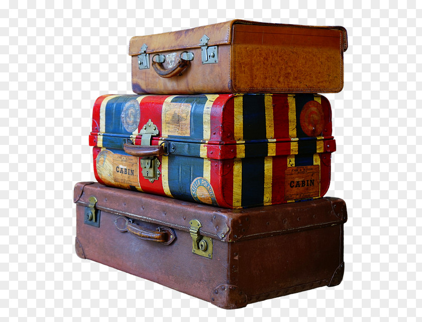Retro Suitcase Baggage Travel Vacation PNG